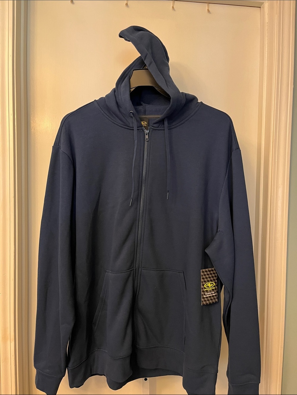 Athletic Works Navy Zip-Up Hooded Sweatshirt